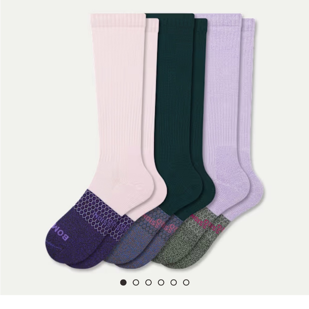 NWT Bombas 3-Pack Compression Socks (15-20mmHg), Medium